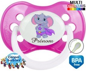 Tetine Personnalisee Elephant Super H Ros Pr Nom Embout Anatomique