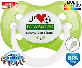 J'aime fc nantes + prénom: Sucette Anatomique-su7.fr