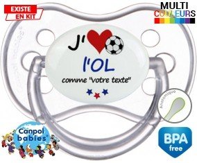 J'aime l'olympique lyonnais + prénom: Sucette Anatomique-su7.fr