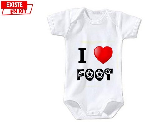 Body Bebe Personnalise I Love Foot Humour