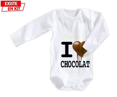 Body Bebe Personnalise I Love Chocolat Style2