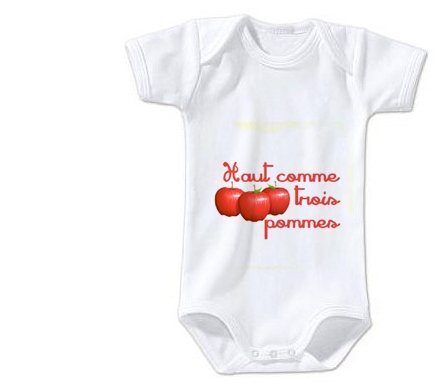 Body Bebe Personnalise Haut Comme 3 Pommes