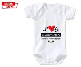 J'aime la juventus + prénom: Body bébé-su7.fr