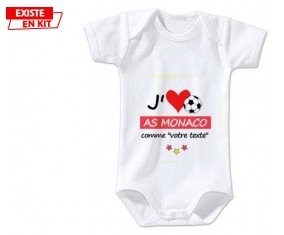 J'aime as monaco + prénom: Body bébé-su7.fr