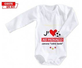 J'aime as monaco + prénom: Body bébé-su7.fr