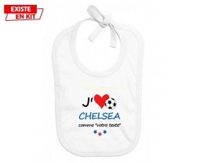 J'aime chelsea + prénom: Bavoir bébé-su7.fr