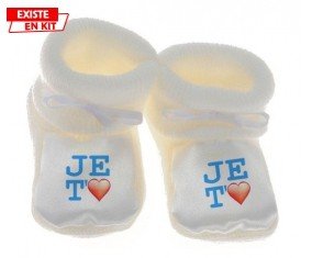 Je t'aime modèle garçon: Chausson bébé-su7.fr