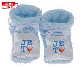 Je t'aime modèle garçon: Chausson bébé-su7.fr