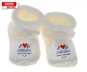 J'aime chelsea + prénom: Chausson bébé-su7.fr