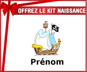 Kit naissance: Bateau pirate + prénom-su7.fr