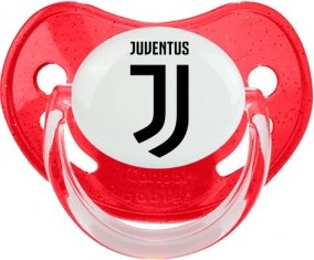 Juventus Football Club : Sucette Rouge à paillette embout physiologique