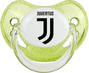 Juventus Football Club : Sucette Vert à paillette embout physiologique