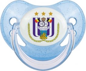 Royal Sporting Club Anderlecht : Sucette Bleue à paillette embout physiologique