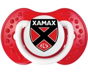 Neuchâtel Xamax + prénom : 0/6 mois - Blanc-rouge classique embout Lovi Dynamic