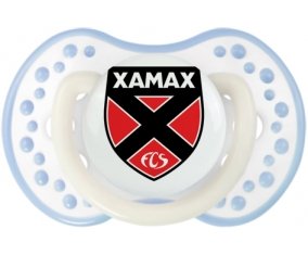 Neuchâtel Xamax + prénom : 0/6 mois - Blanc-cyan classique embout Lovi Dynamic