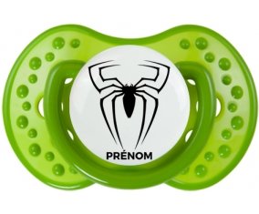 Tetine Spiderman araignée + prénom embout LOVI Dynamic personnalisée