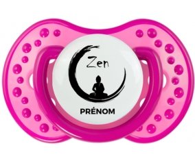 Zen méditation + prénom : 0/6 mois - Rose classique embout Lovi Dynamic