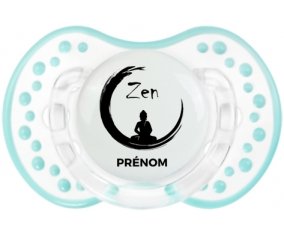 Zen méditation + prénom : 0/6 mois - Retro-blanc-lagon classique embout Lovi Dynamic