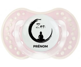 Zen méditation + prénom : 0/6 mois - Retro-rose-tendre classique embout Lovi Dynamic