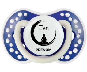 Zen méditation + prénom : 0/6 mois - Bleu-marine phosphorescente embout Lovi Dynamic