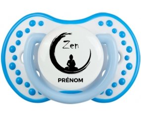 Zen méditation + prénom : 0/6 mois - Blanc-bleu phosphorescente embout Lovi Dynamic