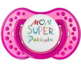 Mon super parrain + prénom : 0/6 mois - Rose classique embout Lovi Dynamic