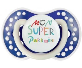 Mon super parrain + prénom : 0/6 mois - Bleu-marine phosphorescente embout Lovi Dynamic