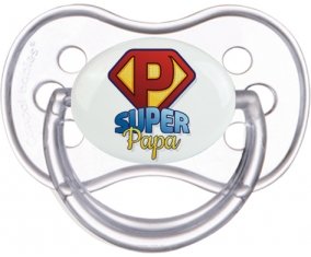 Super Papa + prénom : Transparente classique embout anatomique