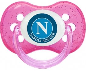 Napoli Soccer + prénom : Rose à paillette embout cerise