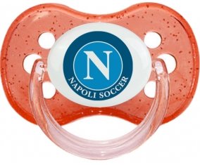 Napoli Soccer + prénom : Rouge à paillette embout cerise