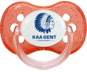 KAA Gent + prénom : Rouge à paillette embout cerise