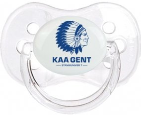 KAA Gent + prénom : Transparent classique embout cerise