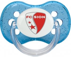 FC Sion + prénom : Bleu à paillette embout cerise