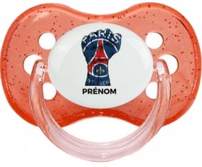 Force Paris saint-germain + prénom : Rouge à paillette embout cerise