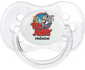 Tom & Jerry + prénom : Transparent classique embout cerise