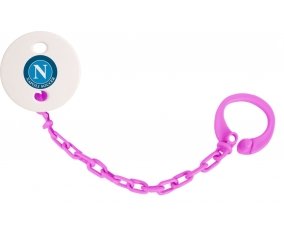 Attache-tétine Napoli Soccer couleur Rose fuschia