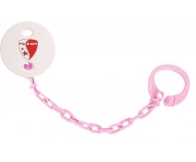 Attache-tétine FC Sion couleur Rose clair