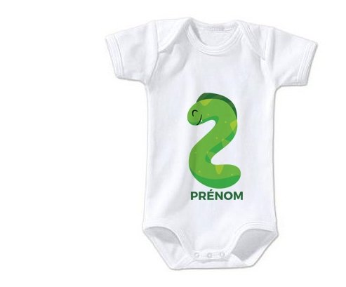 Body Bebe Personnalise Deux Ans Anniversaire Style 5 Prenom En Coton