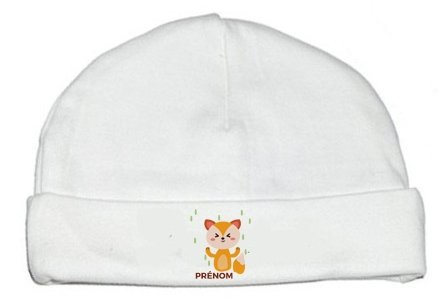 Bonnet Bebe Personnalisee Renard Style 1 Prenom