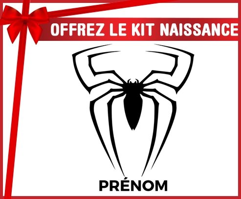 Kit naissance Spiderman araignée + prénom personnalisé pour bébé