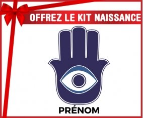 Kit naissance Main de Fatma + prénom personnalisé pour bébé