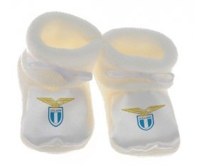 Chausson bébé Società Sportiva Lazio de couleur Blanc