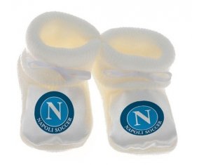 Chausson bébé Napoli Soccer de couleur Blanc