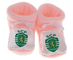 Chausson bébé Sporting Clube de Portugal de couleur Rose