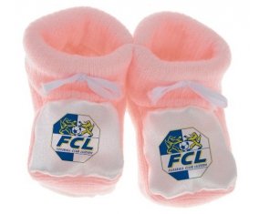 Chausson bébé FC Lugano de couleur Rose