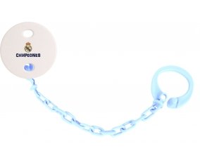 Attache-tétine Real Madrid : Campeones 34 Liga design-2 couleur Bleu ciel