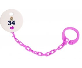 Attache-tétine Real Madrid : Campeones 34 Liga design-3 couleur Rose fuschia