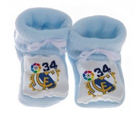 Chausson bébé Real Madrid : Campeones 34 Liga design-6 de couleur Bleu