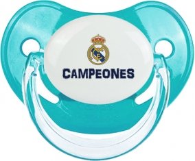 Real Madrid : Campeones 34 Liga design-2 : Bleue classique Tétine embout physiologique