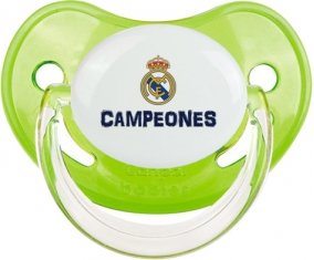 Real Madrid : Campeones 34 Liga design-2 : Vert classique Tétine embout physiologique